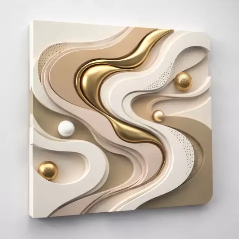 3D Abstract Layered Wall Art - SoftMesh
