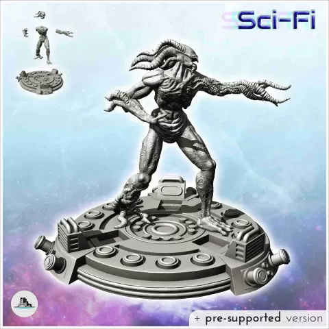 拥有多条触手的外星生物 (12) - 科幻 - Hartolia Miniatures