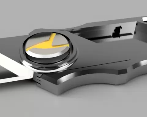 Keychain Knife with a button