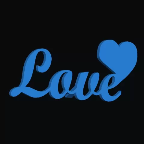 Love text stand - Cromanimee