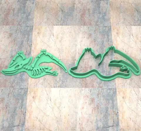 COOKIE STAMP/CUTTER. CUTTER/SELLO GALLETITA GALLETITA MASA FONDAN.Pteranodon_001
