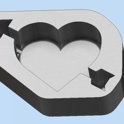 MOLD ARROWED HEART