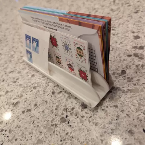 Gridfinity Mail Holder for Drawer 1x4 Version 2.0 - Smitty07314