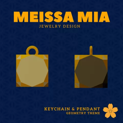 03. Rectified Truncated Cube Earring – 26. Rectified Archimedean Solids Necklace and Earring -Girl's Fashion Accessories