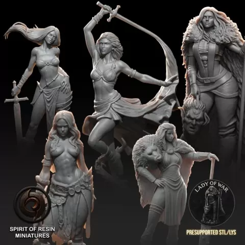 Lady of War - Collection by Spirit of Resin Miniatures