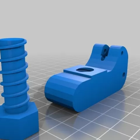My Customized Deltaprintr Extruder Upper Block Threaded Costumizable