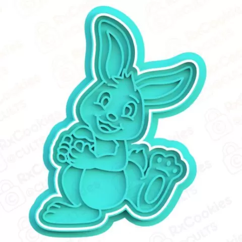 Hare with egg cookie cutter