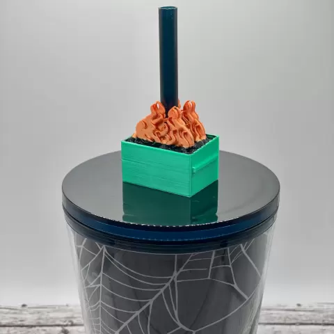 Dumpster Fire Straw Topper
