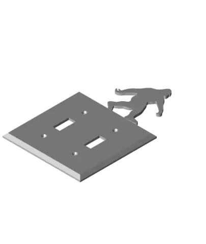 Sasquatch toggle light switch cover