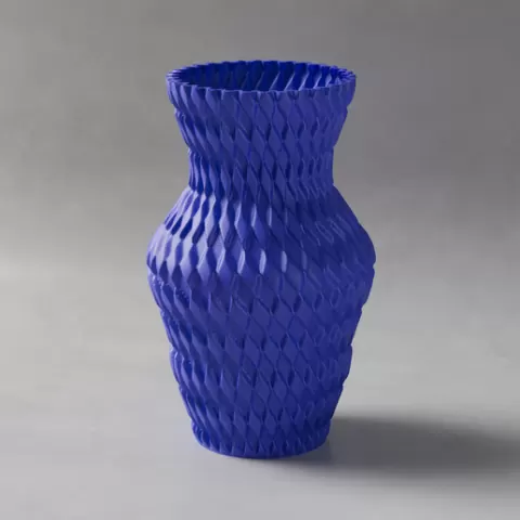 Vase - Diamond Ribbed Decorative Container