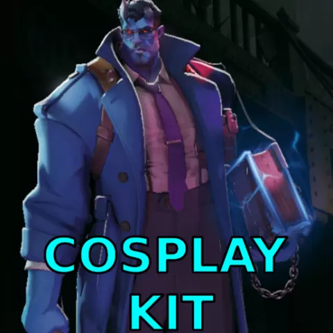 Deadlock Cosplay Abrams Default costume Valve's Deadlock Full armor and weapon Revolver Hell Gun Shotgun Sword Saber Cosplay Kit , kitbash ALl in one