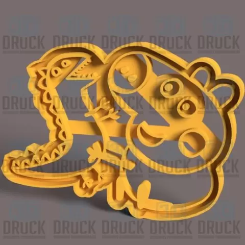 Peppa Pig Lizard Cookie Cutter