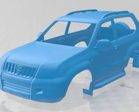 Toyota Land Cruiser Prado 120 3 Door 2009 Printable Body Car
