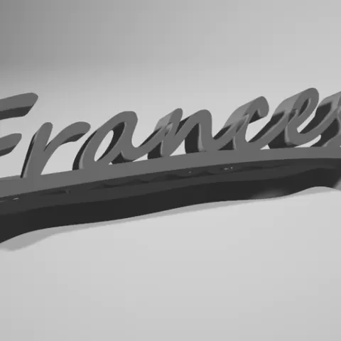 Frances 3D Name plate stand