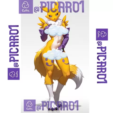 Renamon Seductive - Anthropomorphic Fox Figure STL