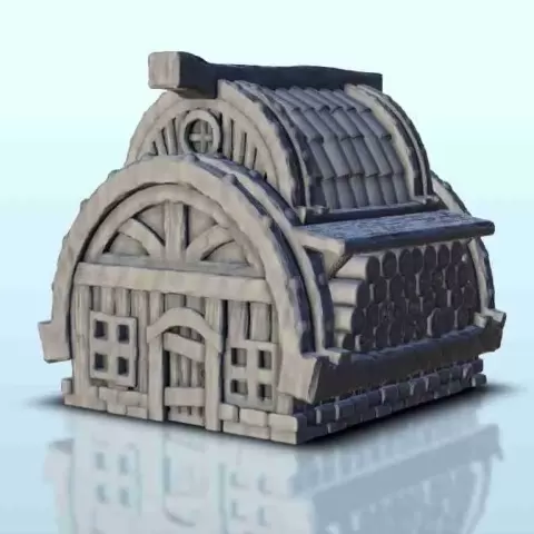 传统原木房屋 4 - 战锤微缩模型地形 - Hartolia Miniatures