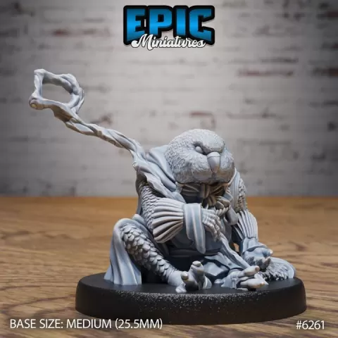 Budgie Folk Druid Rest / Bird Warrior Creature / Winged Nature Spirit / Birdfolk Beast / Humanoid Dryad Monster / Flying Encounter by Epic-Miniatures
