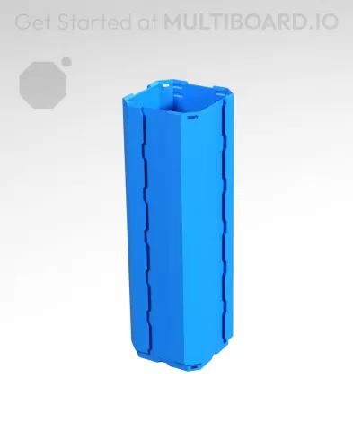 1x1x3 LU - Topless Rail - MultiBin Shell