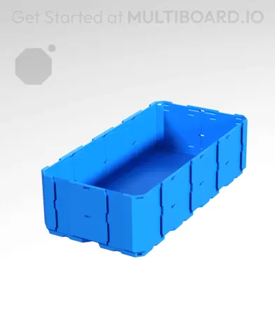 2x4x1 LU - Topless Rail - MultiBin Shell