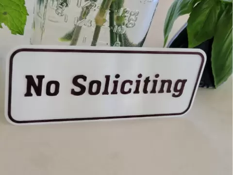 Simple No Soliciting Sign