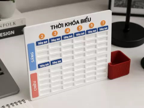 Classic Weekly Schedule Board (Timetable) new ver