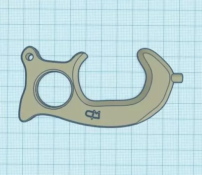Handle and button