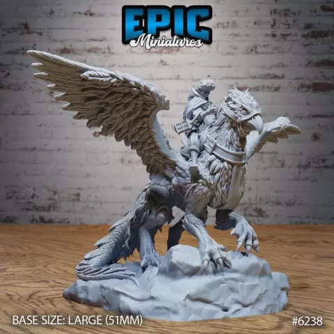 Noble Griffin / Gryphon / Heavenly Flying Beast / Lion Eagle Hybrid / Royal Knight Mount / Castle Encounter by Epic-Miniatures