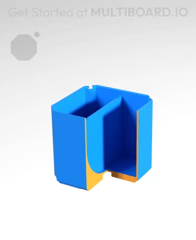 1x1x1 CU - Curved - Double Divided Bin - Multibin Insert