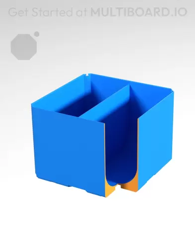 2x2x1.5 CU - Full Curved - Divided Bin - Multibin Insert