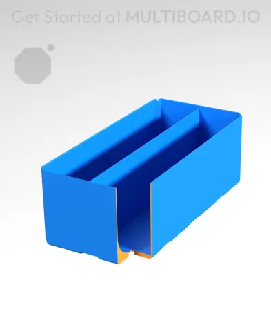 2x4x1.5 CU - Curved - Divided Bin - Multibin Insert