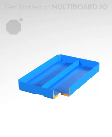 2x3x0.5 - Curved - Divided Bin - Multibin Insert