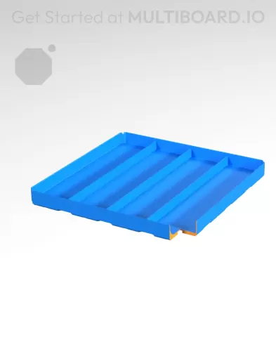 4x4x0.5 CU - Curved - Divided Bin - Multibin Insert