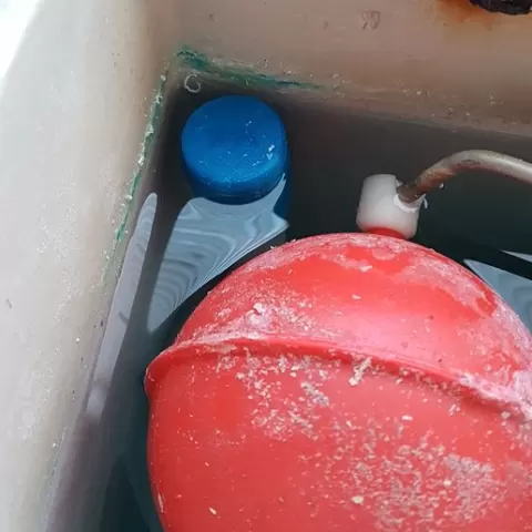 Cistern overflow draught eliminator