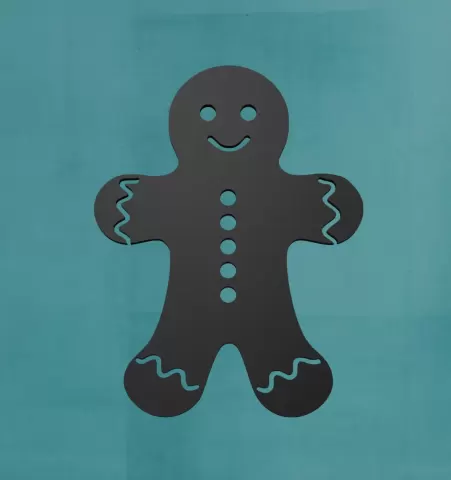Gingerbread Man Wall Art - Ri0m0
