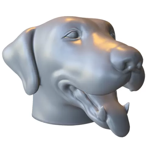 Happy Dog Portrait Bust