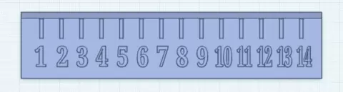 Ruler 15cm with numbers - Eye20