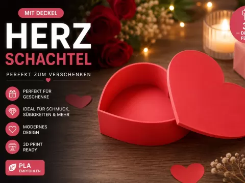 Herz-Schachtel mit Deckel