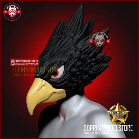 Fumikage Tokoyami Tsukuyomi Mask - My Hero Academia Cosplay - 3DPRINTMODELSTORE