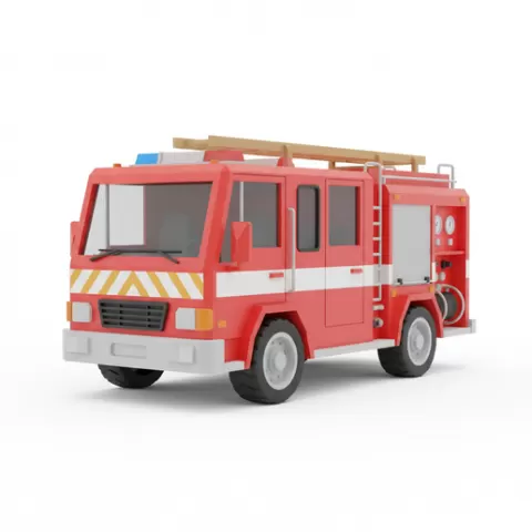 Urban Compact Fire Truck, car, vehicle, automobile, supercar, sportscar, coupe, sedan, racing, car STL, model car