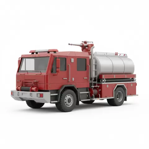 Fire Tanker Truck, car, vehicle, automobile, supercar, sportscar, coupe, sedan, racing, car STL, model car
