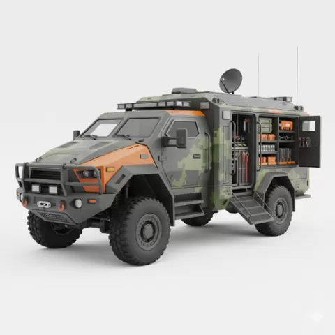 Disaster Response Ambulance, car, vehicle, automobile, supercar, sportscar, coupe, sedan, racing, car STL, model car