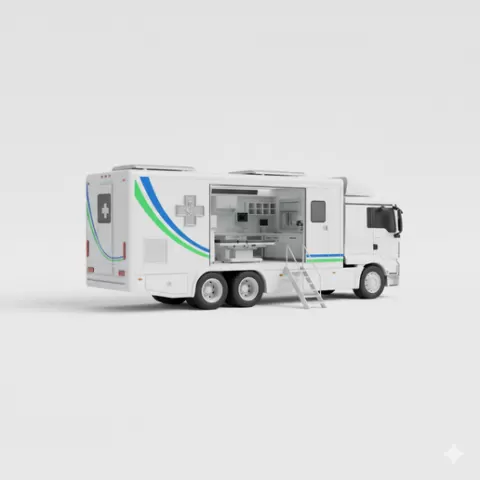 Mobile Medical Clinic, car, vehicle, automobile, supercar, sportscar, coupe, sedan, racing, car STL, model car
