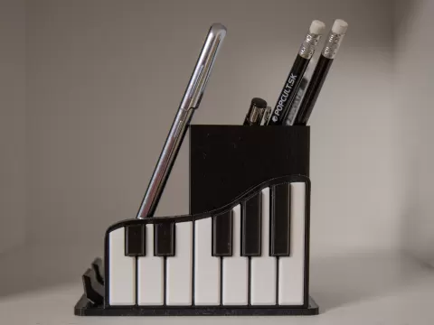 Piano Desk Organizer | Phone Stand & Pen Holder