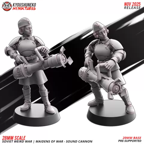 Maidens of War | Sound Cannon Team | Soviet Weird War ww2 by Kyoushuneko Miniatures