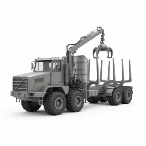 Logging Truck, car, vehicle, automobile, supercar, sportscar, coupe, sedan, racing, car STL, model car