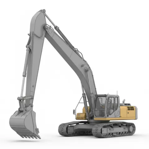 Long Reach Excavator, car, vehicle, automobile, supercar, sportscar, coupe, sedan, racing, car STL, model car