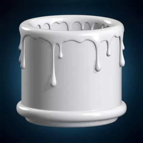 Melting Candle Cup 3D Print Model