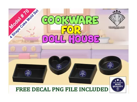 4 Different Shape Cake Mold Pan Set - DIAMOND-LION