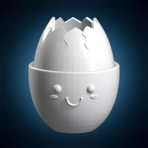 Eggshell Jewelry Dish 3D Print Model