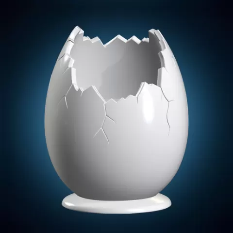Eggshell Jewelry Dish V3 3D Print Model